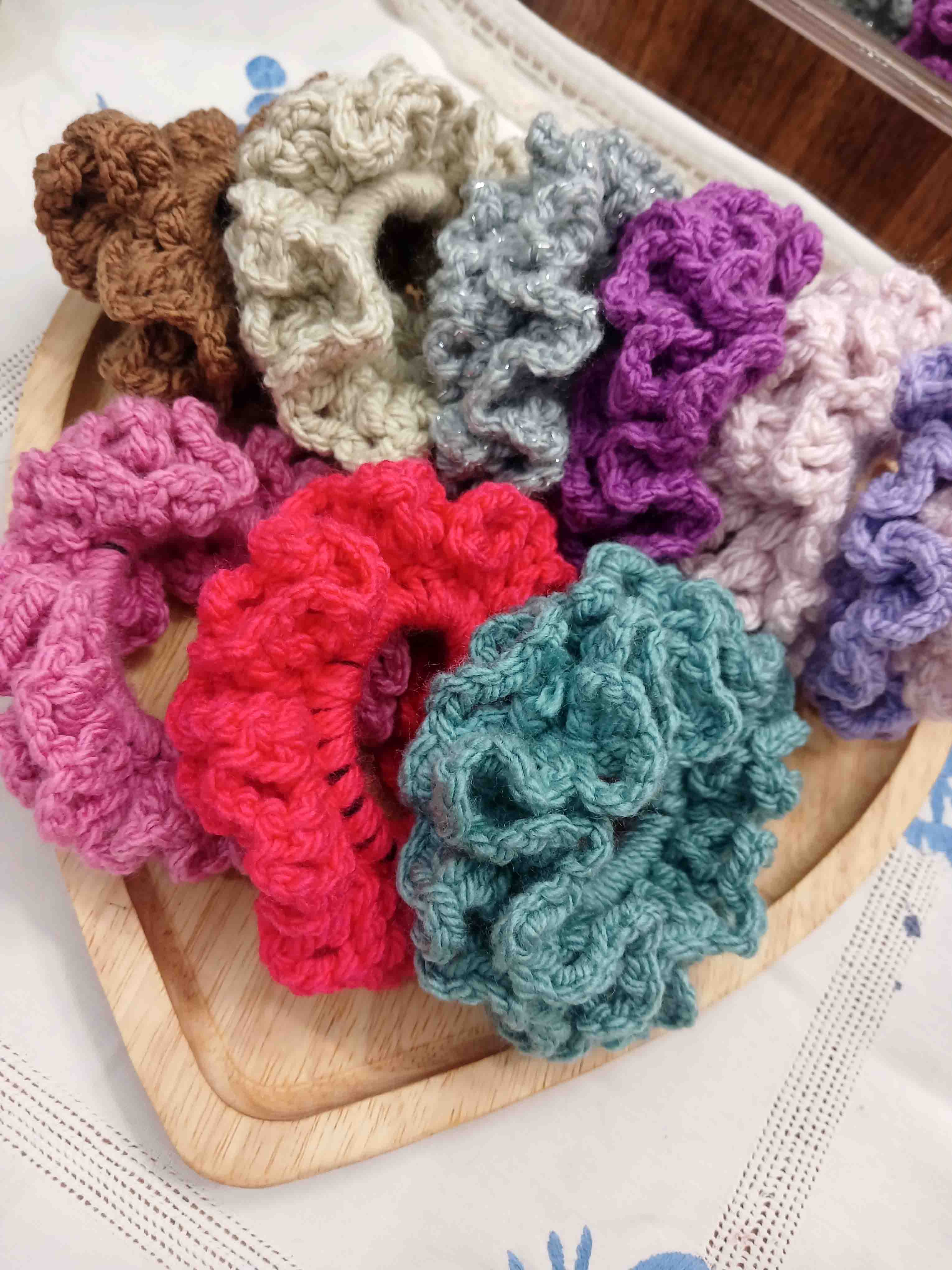 کش مو اسکرانچی بافتنی بزرگ